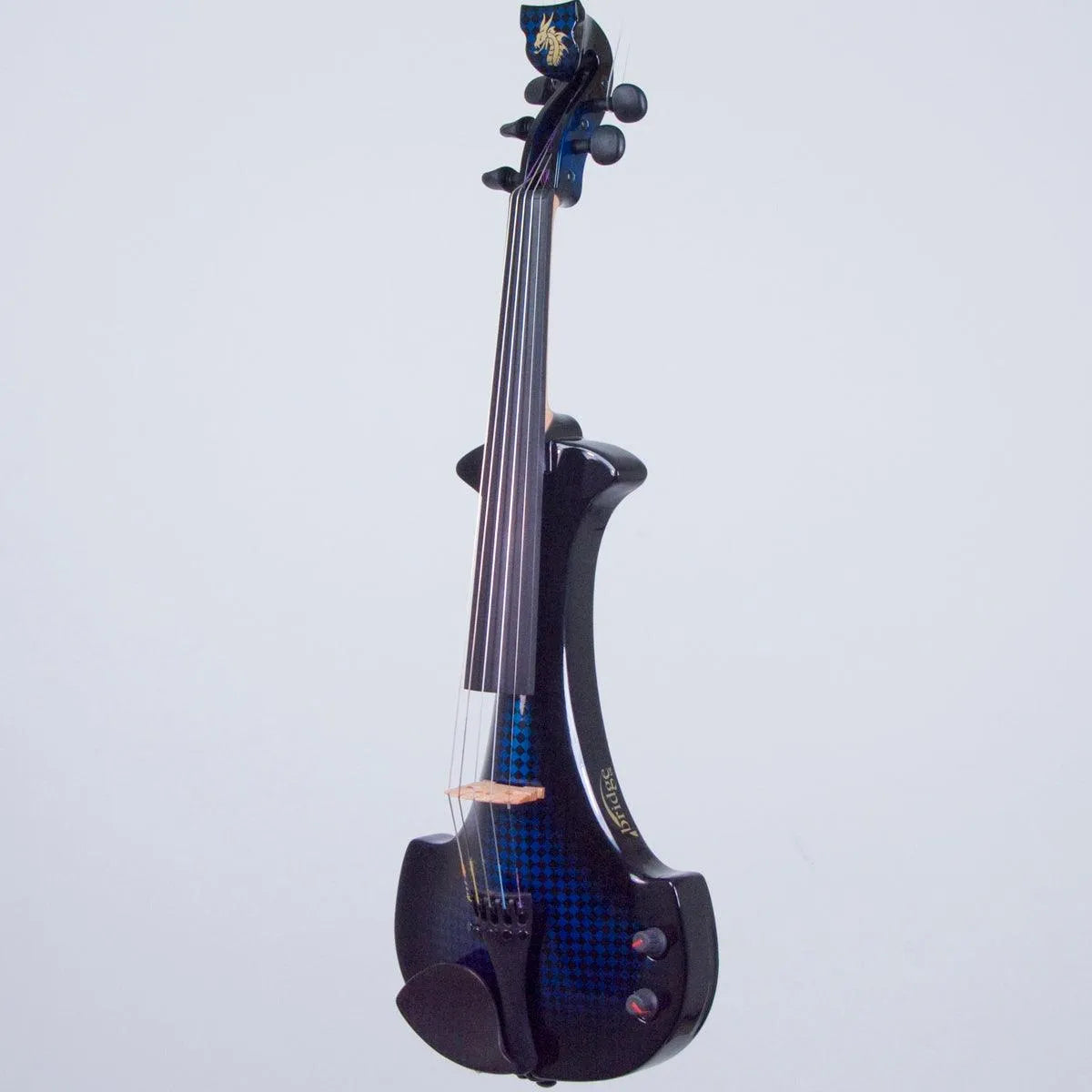 Bridge Lyra Dragon custom model, Blue Matrix - Electric Violin Shop