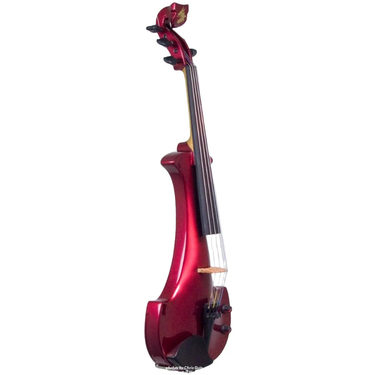 Bridge Lyra Dragon custom model, Cherry Red Pearl - Electric Violin Shop