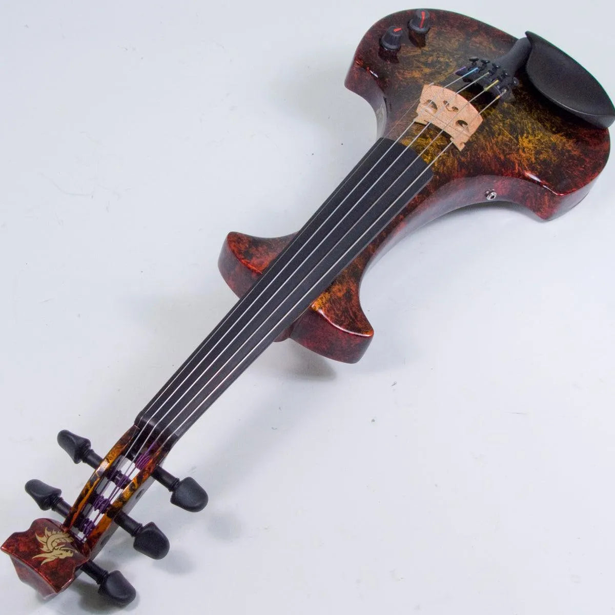 Bridge Lyra Dragon custom model, 'Glowing Embers' finish - Electric Violin Shop