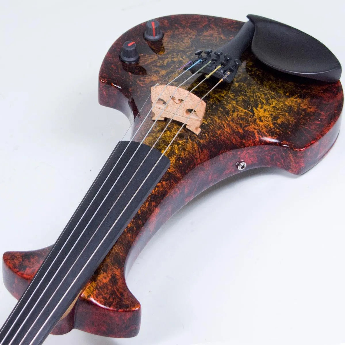 Bridge Lyra Dragon custom model, 'Glowing Embers' finish - Electric Violin Shop