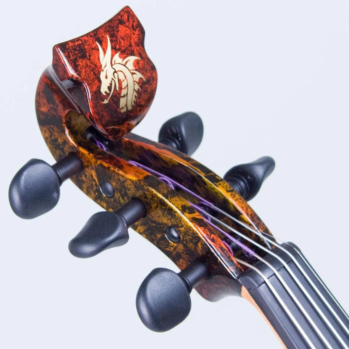 Bridge Lyra Dragon custom model, 'Glowing Embers' finish - Electric Violin Shop