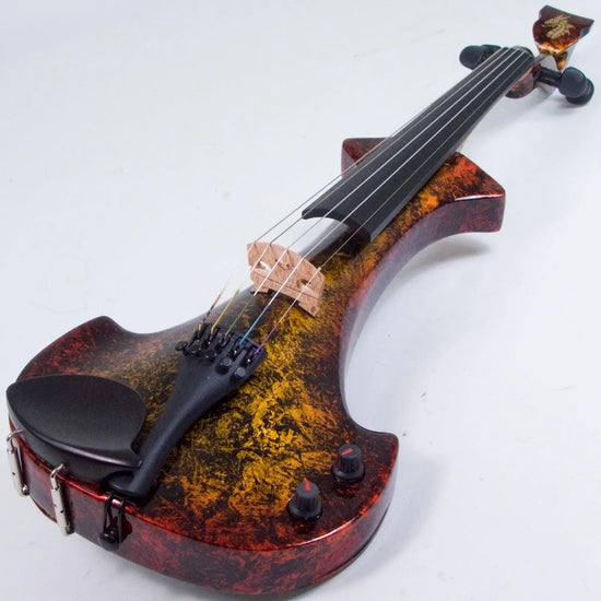 Bridge Lyra Dragon custom model, 'Glowing Embers' finish - Electric Violin Shop