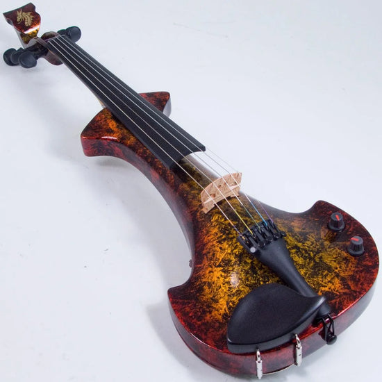 Bridge Lyra Dragon custom model, 'Glowing Embers' finish - Electric Violin Shop