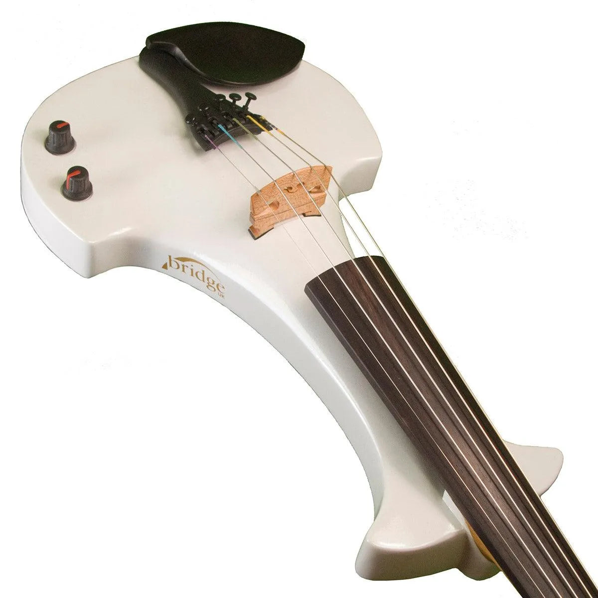 Bridge Lyra Dragon custom model, Pearl White - Electric Violin Shop