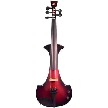 Bridge Violins Lyra 5-String Electric Violin, Red/Black Burst