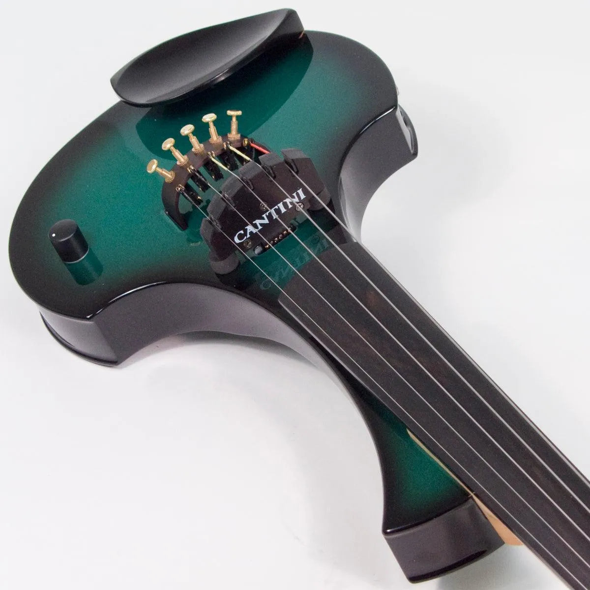 Cantini Earphonic 5-String Electric Violin with MIDI, Green/Black Burst - Electric Violin Shop