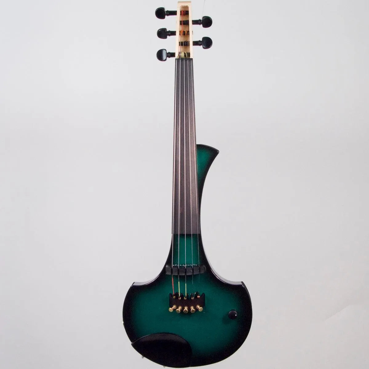 Cantini Earphonic 5-String Electric Violin with MIDI, Green/Black Burst - Electric Violin Shop