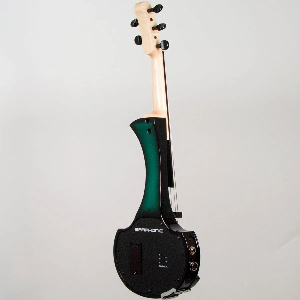 Cantini Earphonic 5-String Electric Violin with MIDI, Green/Black Burst - Electric Violin Shop