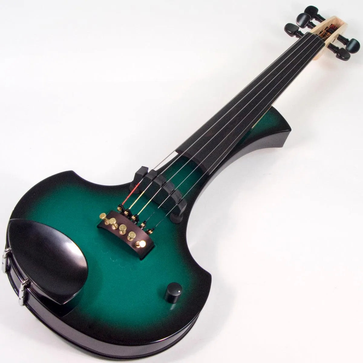 Cantini Earphonic 5-String Electric Violin with MIDI, Green/Black Burst - Electric Violin Shop