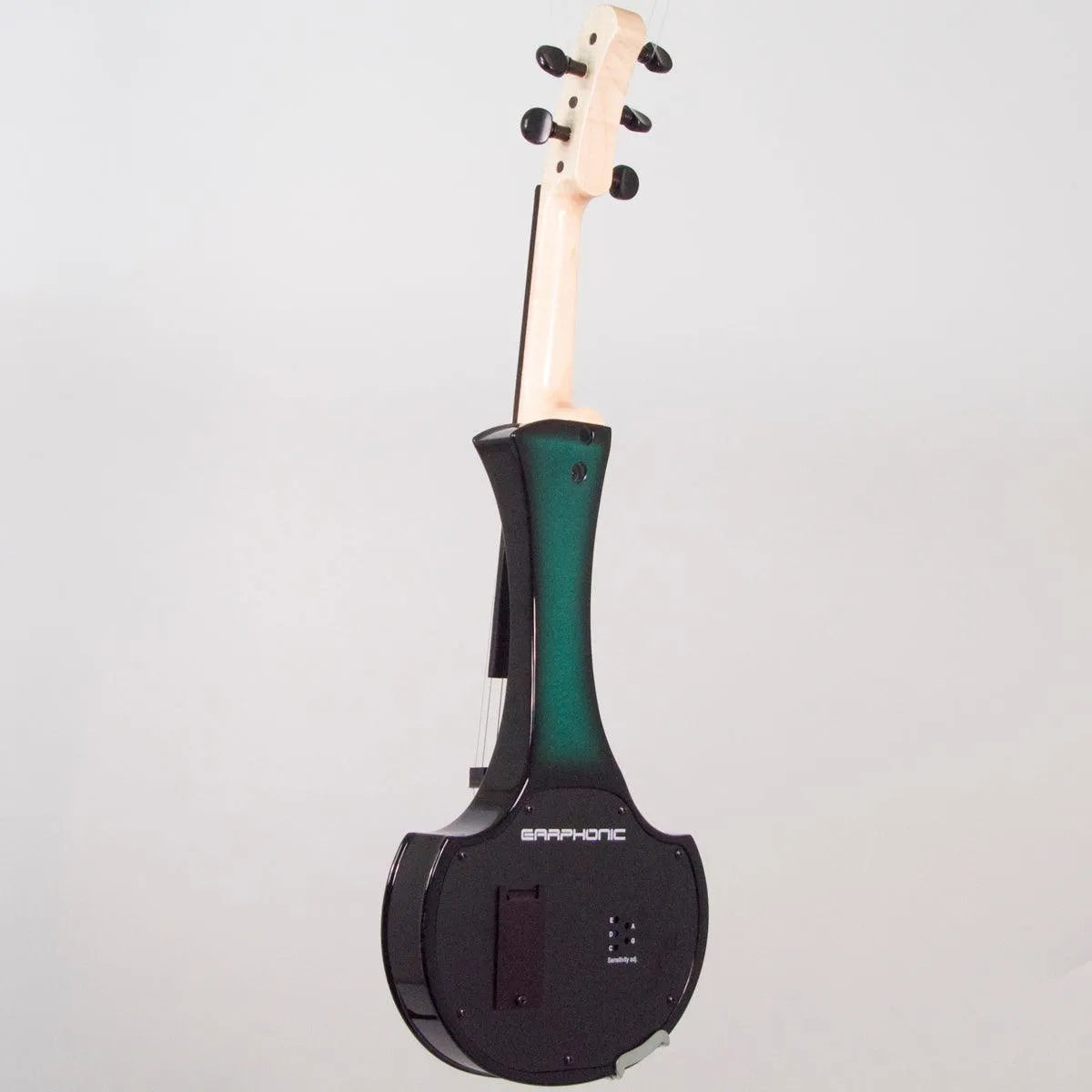 Cantini Earphonic 5-String Electric Violin with MIDI, Green/Black Burst - Electric Violin Shop