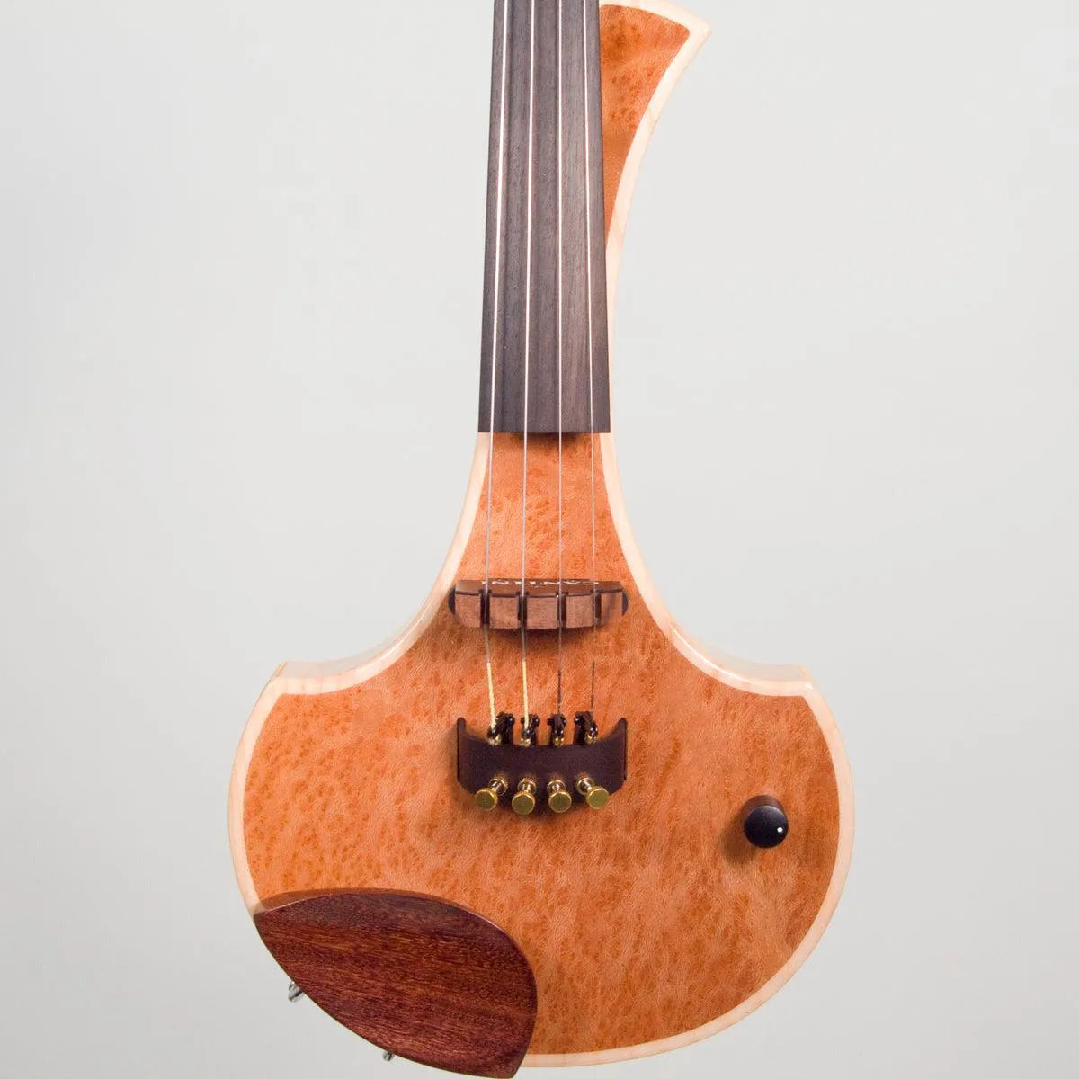 Cantini Earphonic Electric Violin with MIDI, Red Elm Burl - Electric Violin Shop