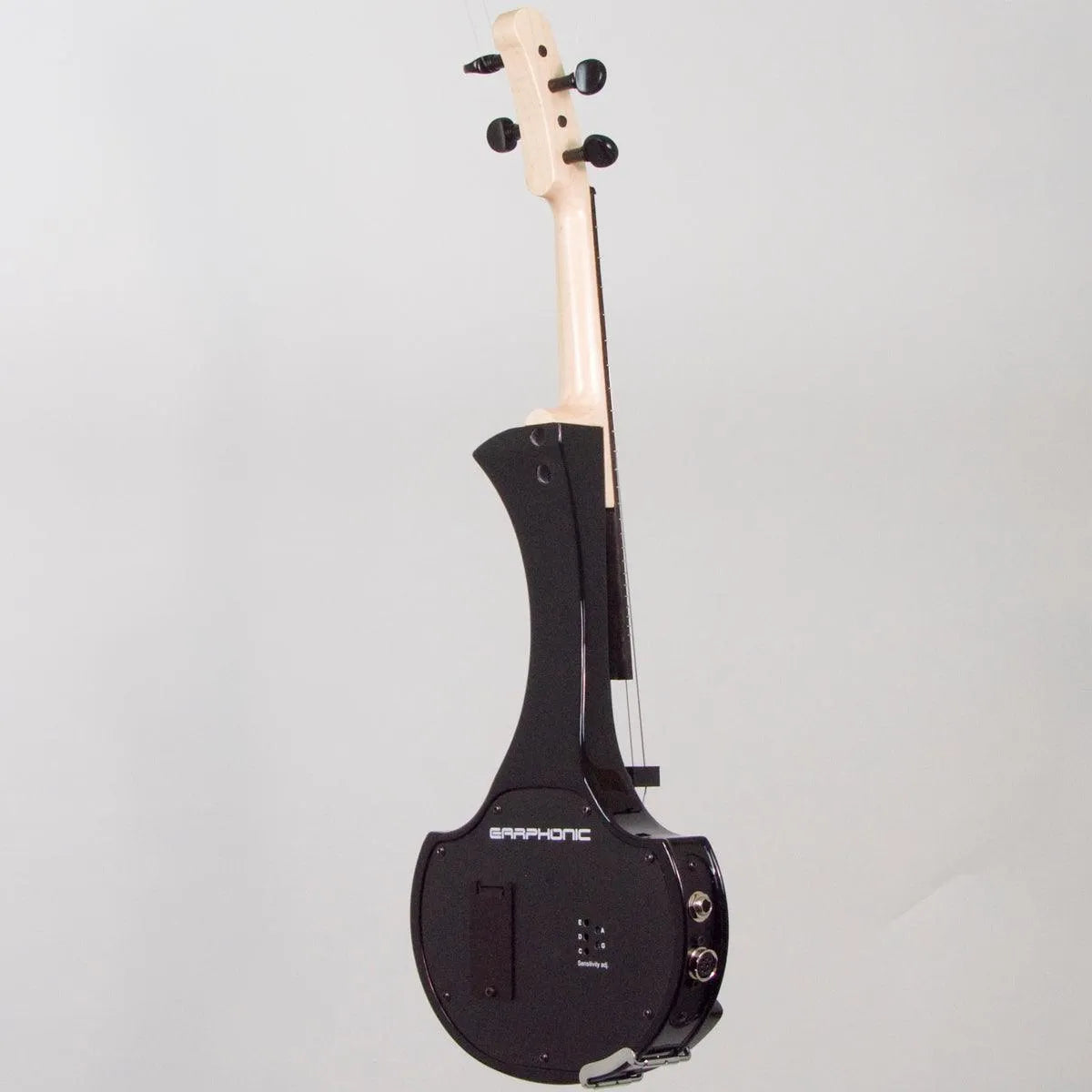 Cantini Earphonic Fretted Electric Violin with MIDI, Gloss Black - Electric Violin Shop