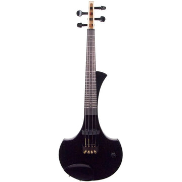 Cantini Earphonic Fretted Electric Violin with MIDI, Gloss Black - Electric Violin Shop