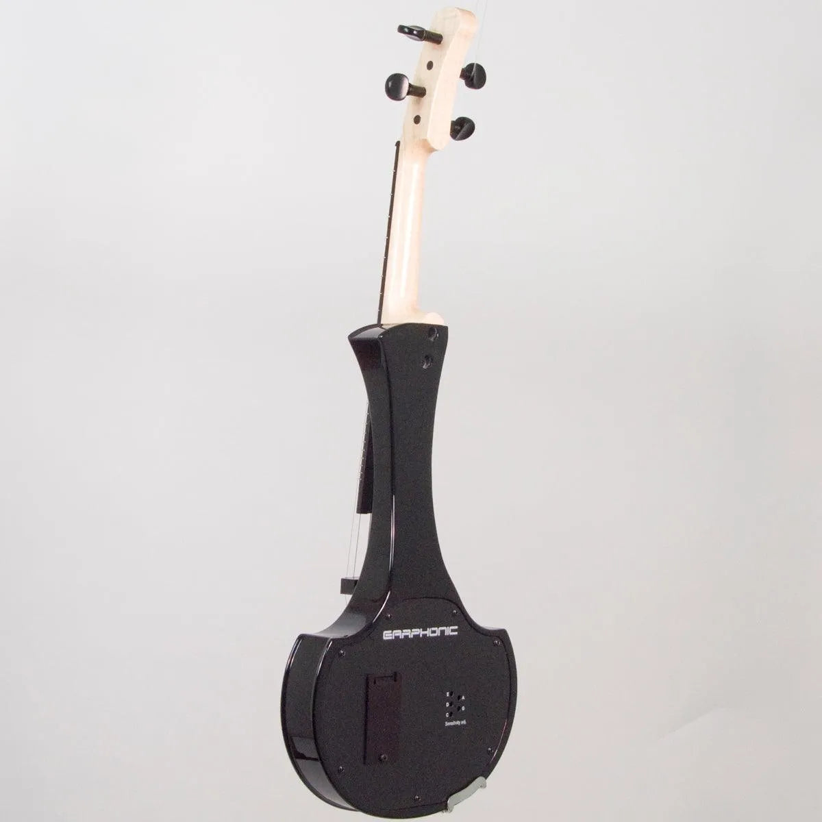 Cantini Earphonic Fretted Electric Violin with MIDI, Gloss Black - Electric Violin Shop