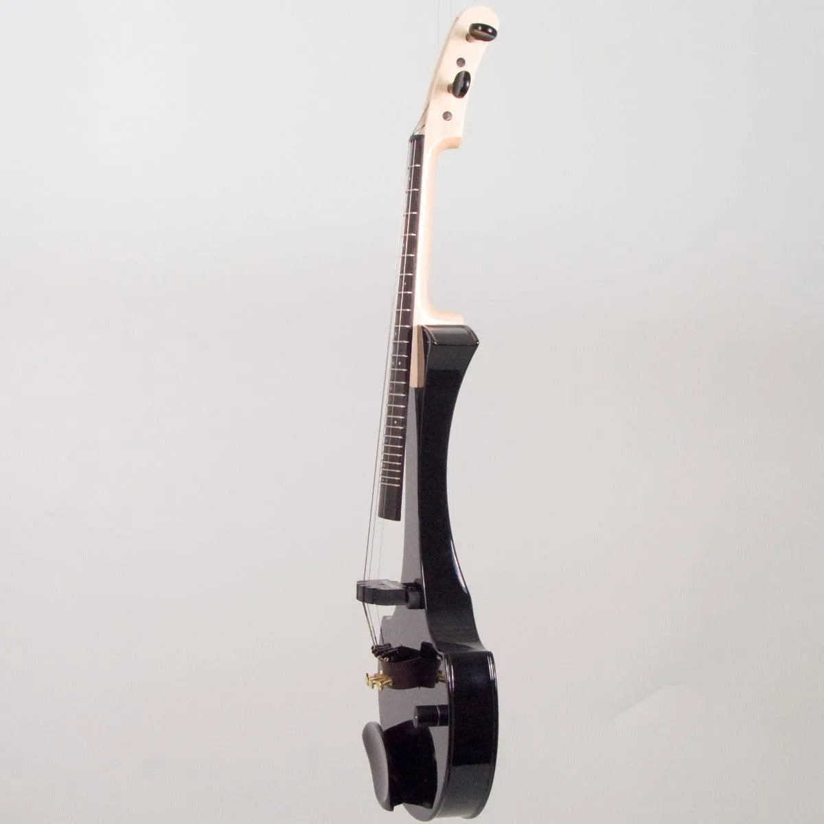 Cantini Earphonic Fretted Electric Violin with MIDI, Gloss Black - Electric Violin Shop