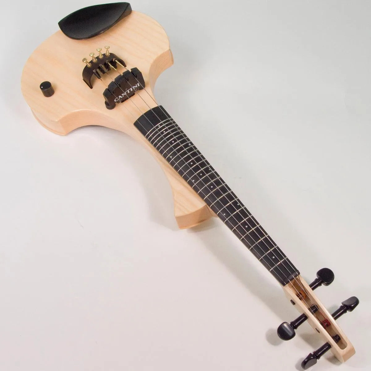 Cantini Earphonic Fretted Electric Violin with MIDI, Natural Finish - Electric Violin Shop