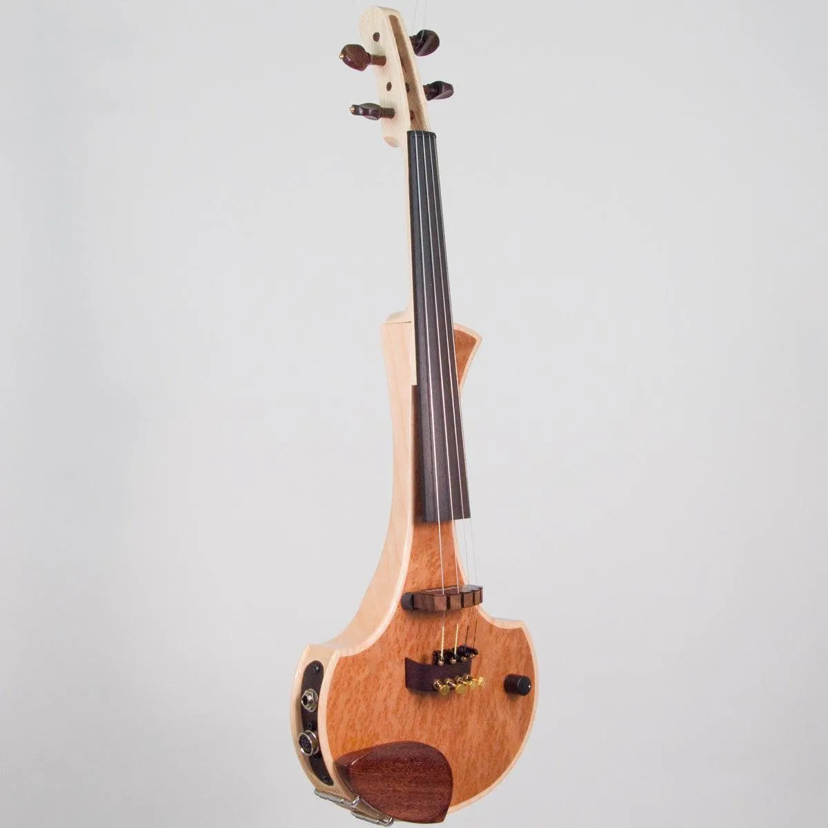 Cantini Earphonic Electric Violin with MIDI, Red Elm Burl - Electric Violin Shop