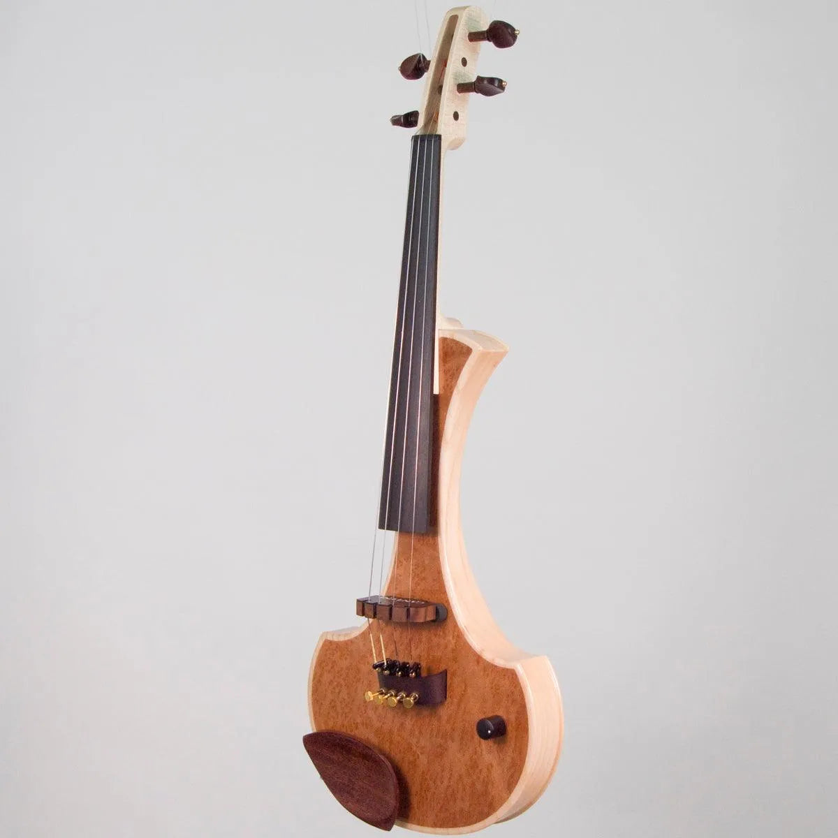 Cantini Earphonic Electric Violin with MIDI, Red Elm Burl - Electric Violin Shop