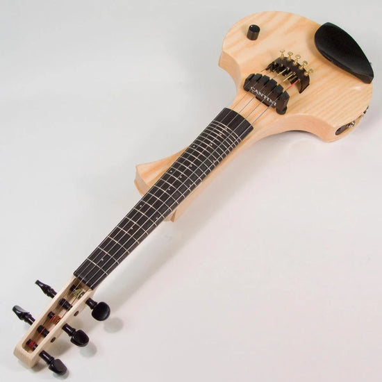 Cantini Earphonic 5-string Fretted Electric Violin with MIDI, Natural Finish - Electric Violin Shop