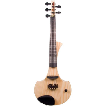 Cantini Earphonic 5-string Fretted Electric Violin with MIDI, Natural Finish - Electric Violin Shop