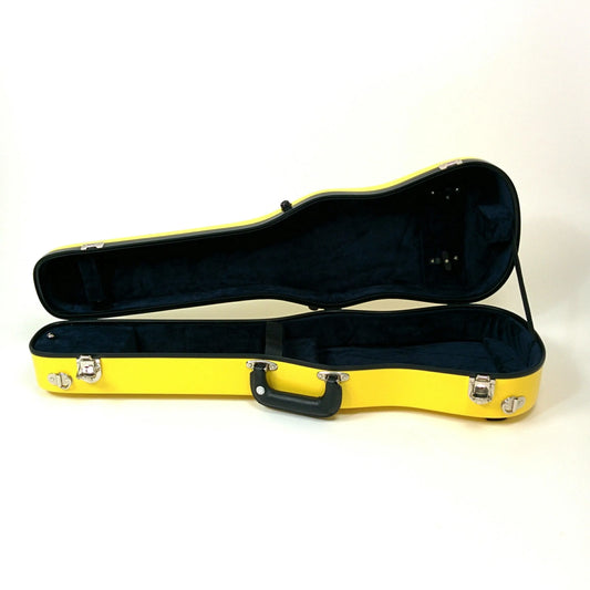 Bobelock 1007 shaped violin case, yellow/blue - Electric Violin Shop