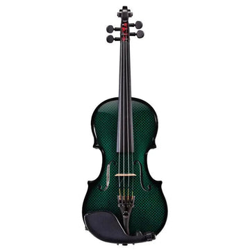 Glasser AE Carbon Composite Acoustic-Electric Violin, 4-String Green