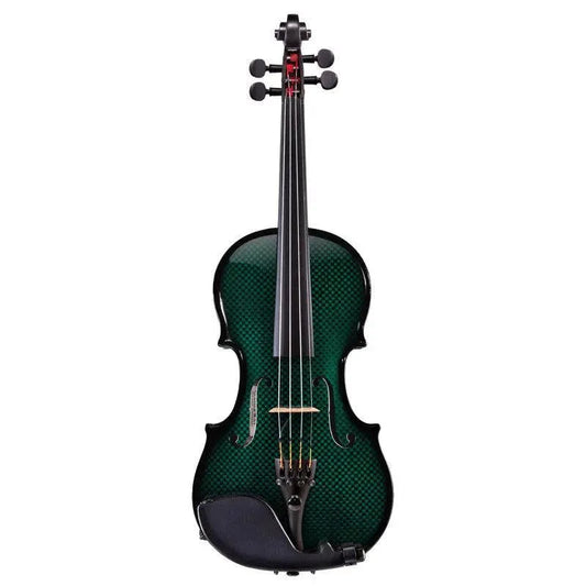 Glasser AE Carbon Composite Acoustic-Electric Violin, 4-String Green