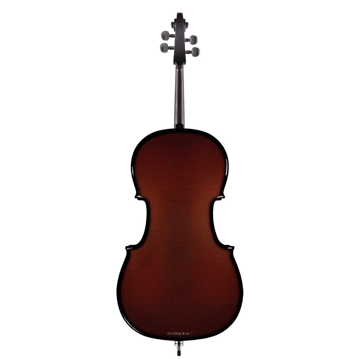 Glasser AE 4-String Carbon Composite 4/4 Acoustic-Electric Cello Outfit, Orange - Electric Violin Shop