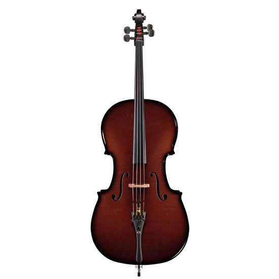 Glasser AE 4-String Carbon Composite 4/4 Acoustic-Electric Cello Outfit, Orange - Electric Violin Shop