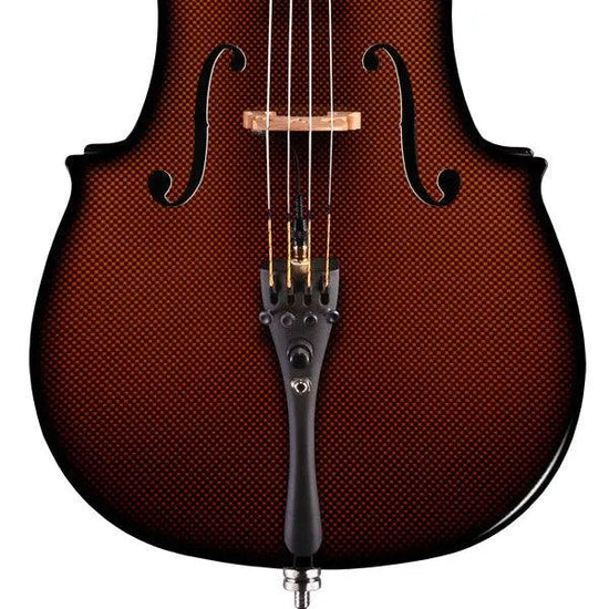 Glasser AE 4-String Carbon Composite 4/4 Acoustic-Electric Cello Outfit, Orange - Electric Violin Shop