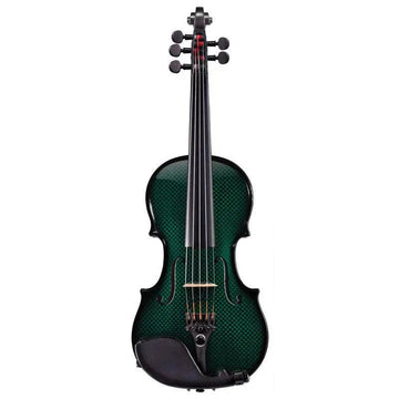 Glasser AE Carbon Composite Acoustic-Electric Violin, 5-String Green