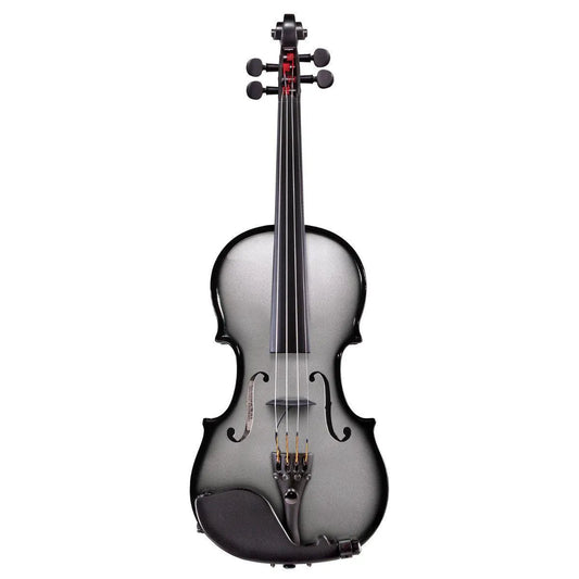 B-STOCK Glasser AEX 4-string Carbon Composite Acoustic-Electric Violin, Silver Metallic - Electric Violin Shop