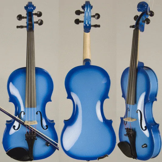 Barcus Berry Vibrato AE violin, Barcus-Berry Blue - Electric Violin Shop