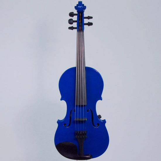 Wood Violins Concert Deluxe 5-string, Electric Blue - Electric Violin Shop