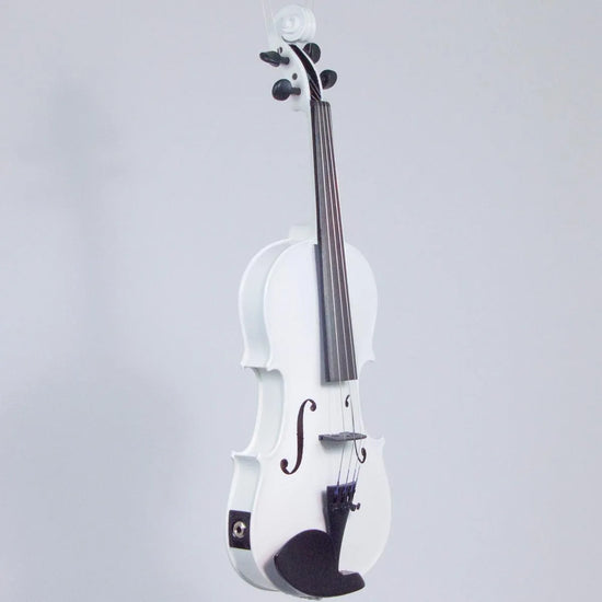 Wood Violins Concert Deluxe 4-string, White - Electric Violin Shop