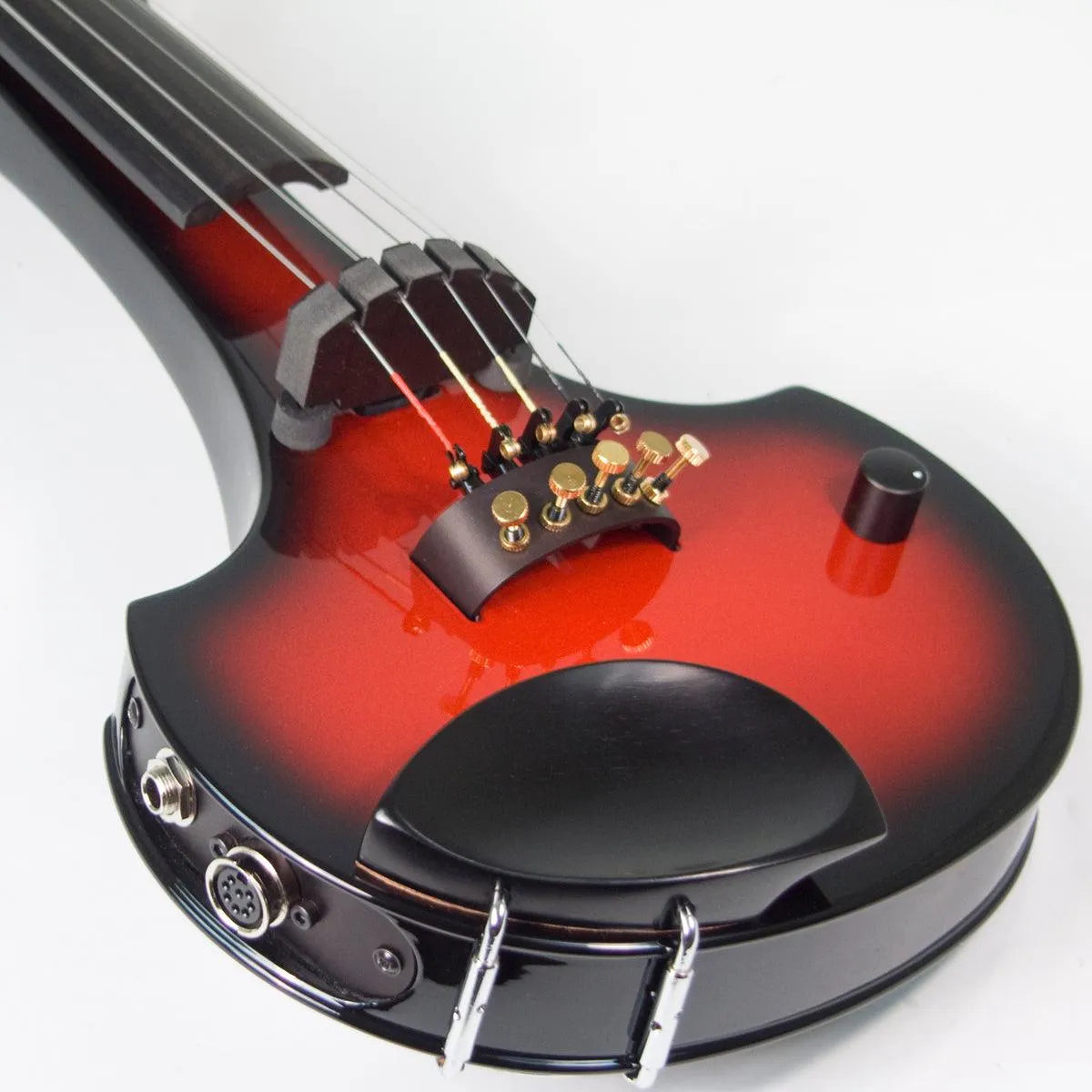 Cantini Earphonic 5-String Electric Violin with MIDI, Red/Black Sunburst - Electric Violin Shop