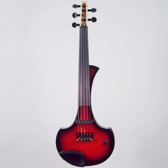 Cantini Earphonic 5-String Electric Violin with MIDI, Red/Black Sunburst - Electric Violin Shop