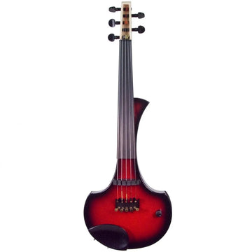 Cantini Earphonic 5-String Electric Violin with MIDI, Red/Black Sunburst - Electric Violin Shop