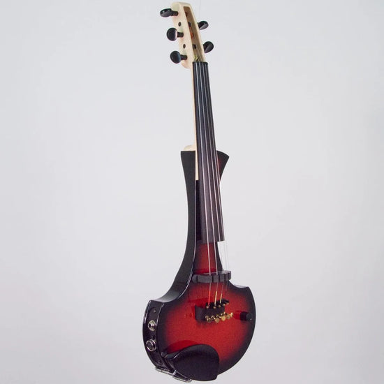 Cantini Earphonic 5-String Electric Violin with MIDI, Red/Black Sunburst - Electric Violin Shop