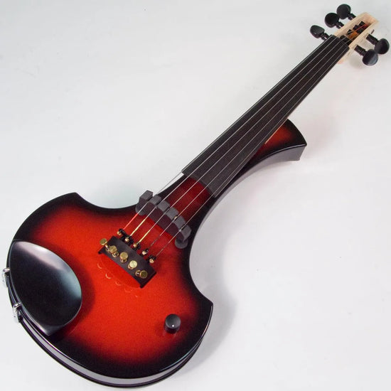 Cantini Earphonic 5-String Electric Violin with MIDI, Red/Black Sunburst - Electric Violin Shop