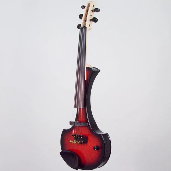 Cantini Earphonic 5-String Electric Violin with MIDI, Red/Black Sunburst - Electric Violin Shop