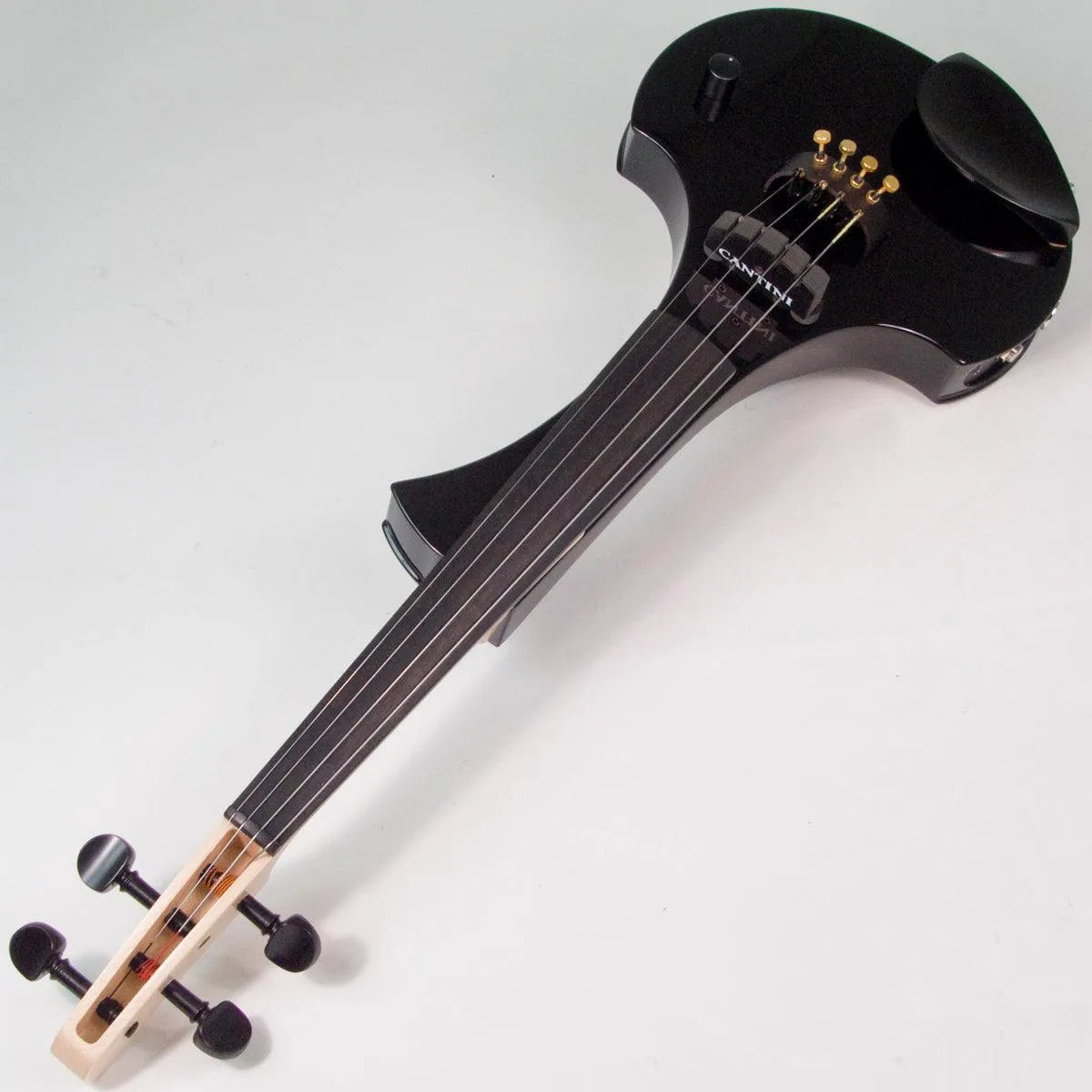 Cantini Earphonic Electric Violin with MIDI, Gloss Black - Electric Violin Shop