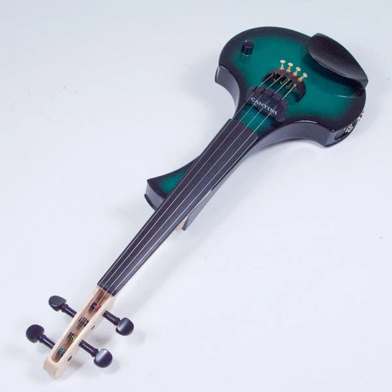 Cantini Earphonic Electric Violin with MIDI, Green/Black Sunburst - Electric Violin Shop