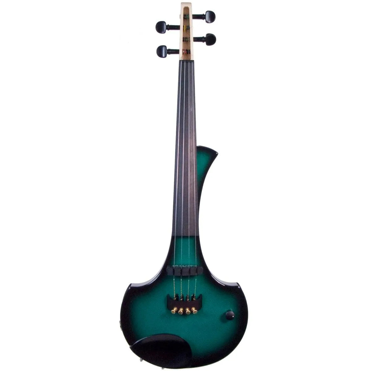 Cantini Earphonic Electric Violin with MIDI, Green/Black Sunburst - Electric Violin Shop