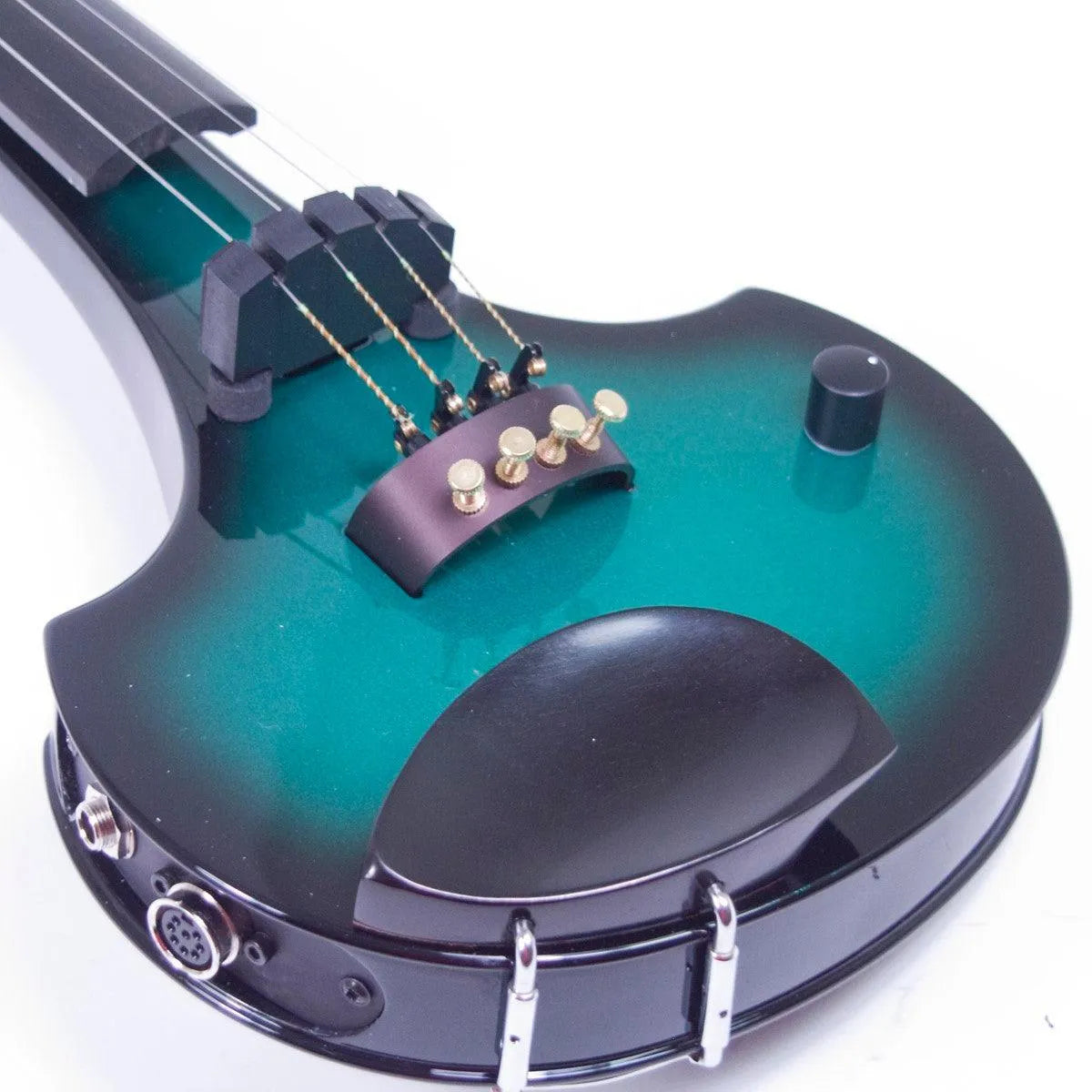 Cantini Earphonic Electric Violin with MIDI, Green/Black Sunburst - Electric Violin Shop