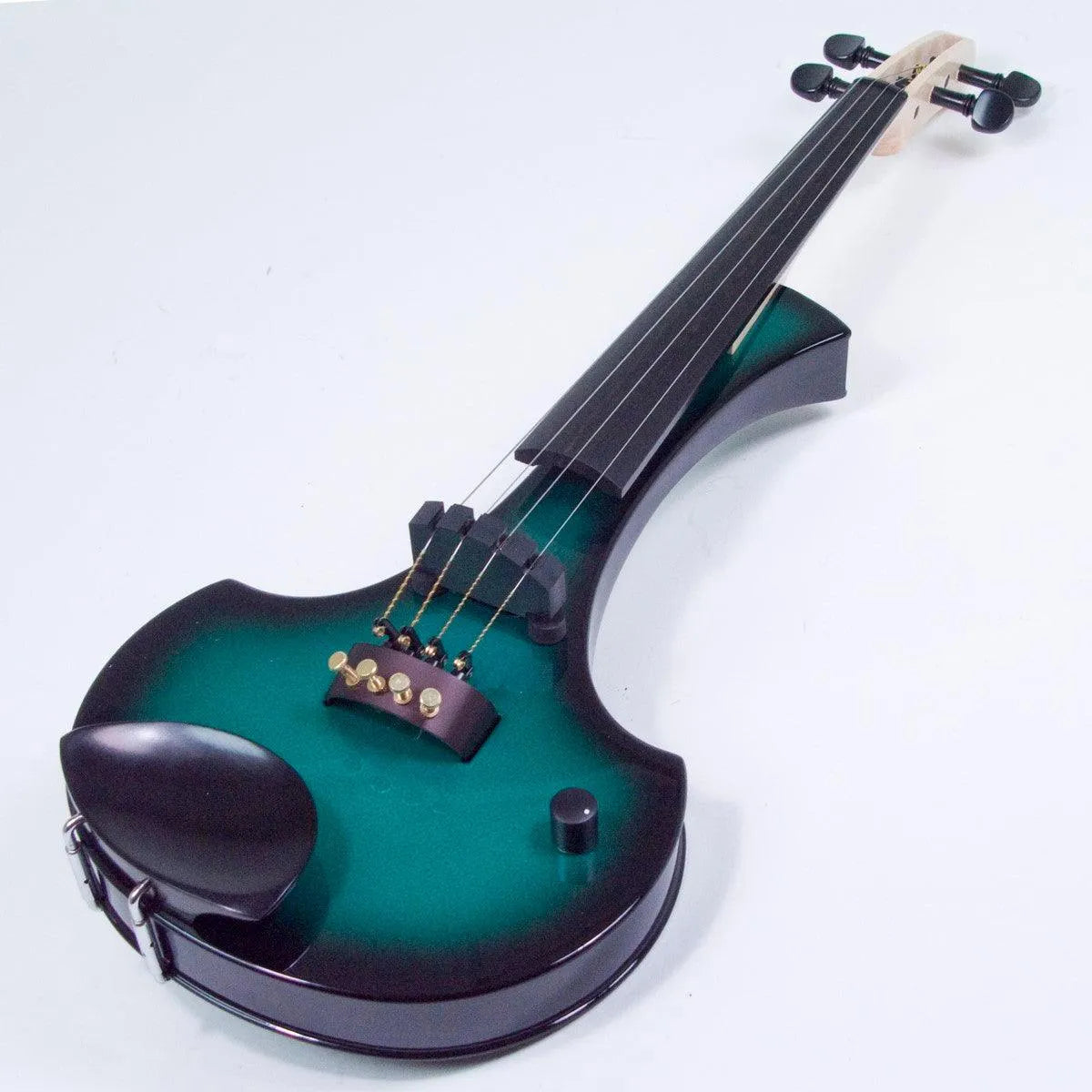 Cantini Earphonic Electric Violin with MIDI, Green/Black Sunburst - Electric Violin Shop