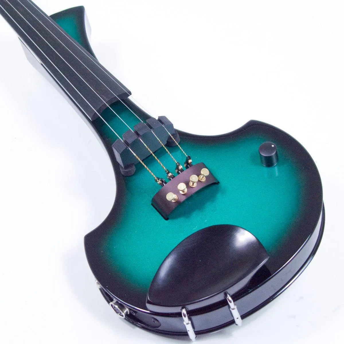 Cantini Earphonic Electric Violin with MIDI, Green/Black Sunburst - Electric Violin Shop