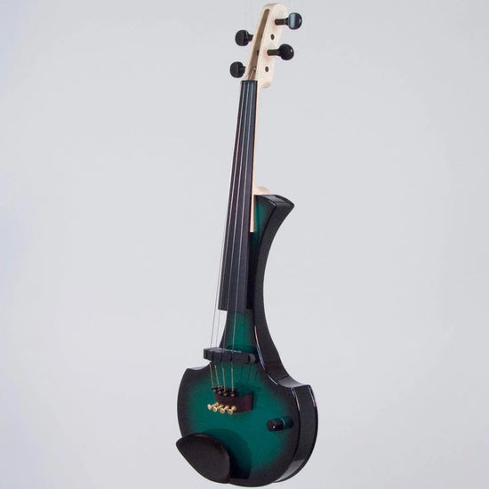 Cantini Earphonic Electric Violin with MIDI, Green/Black Sunburst - Electric Violin Shop