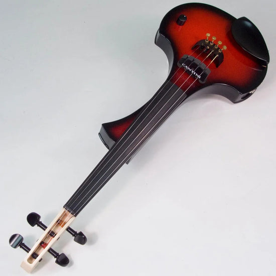 Cantini Earphonic Electric Violin with MIDI, Red/Black Sunburst - Electric Violin Shop