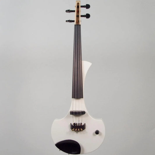 Cantini Earphonic Electric Violin with MIDI, Satin White - Electric Violin Shop